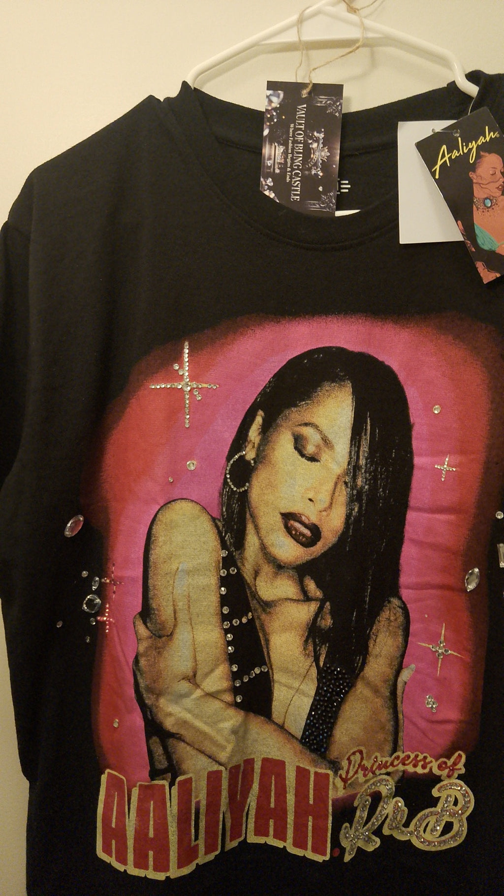 Beautiful Blend Pink & Black Graphics Short Sleeve Tee Shirt 