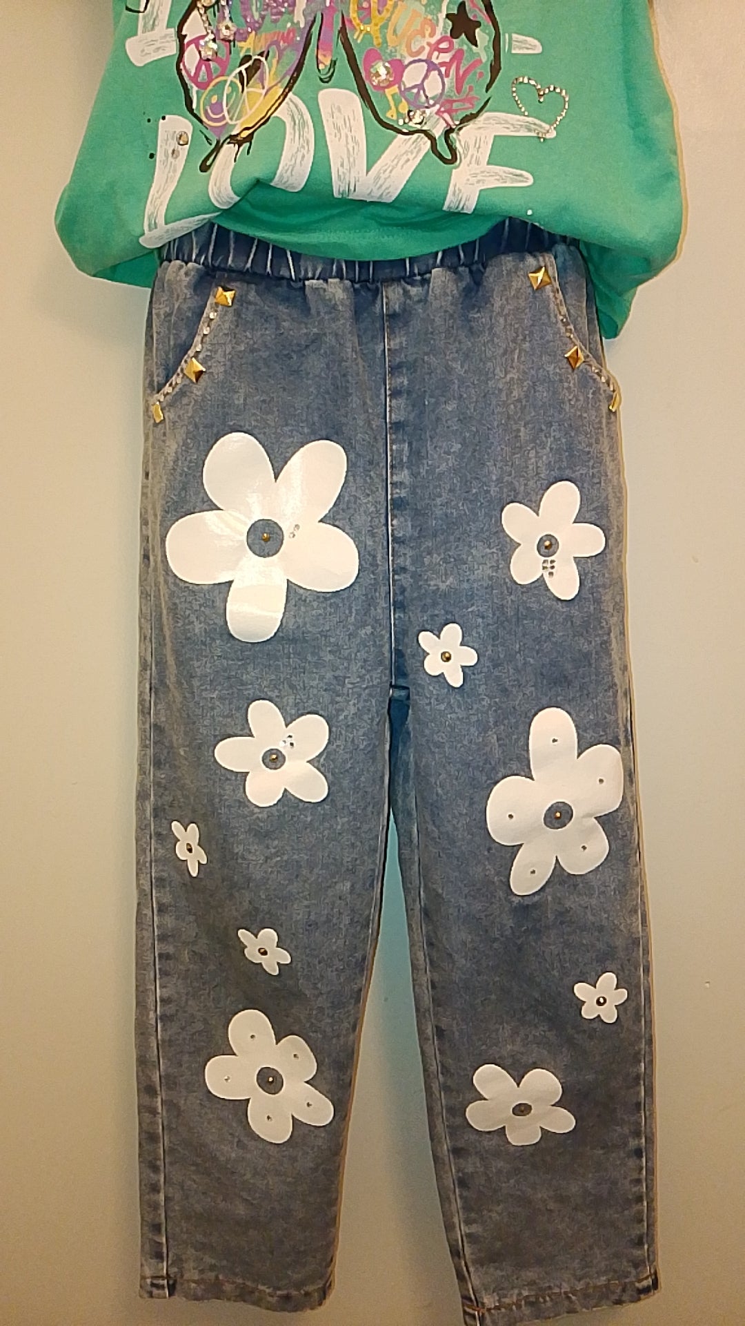 Sunshine Delicate Divine Graphics Girl's Denim Jeans