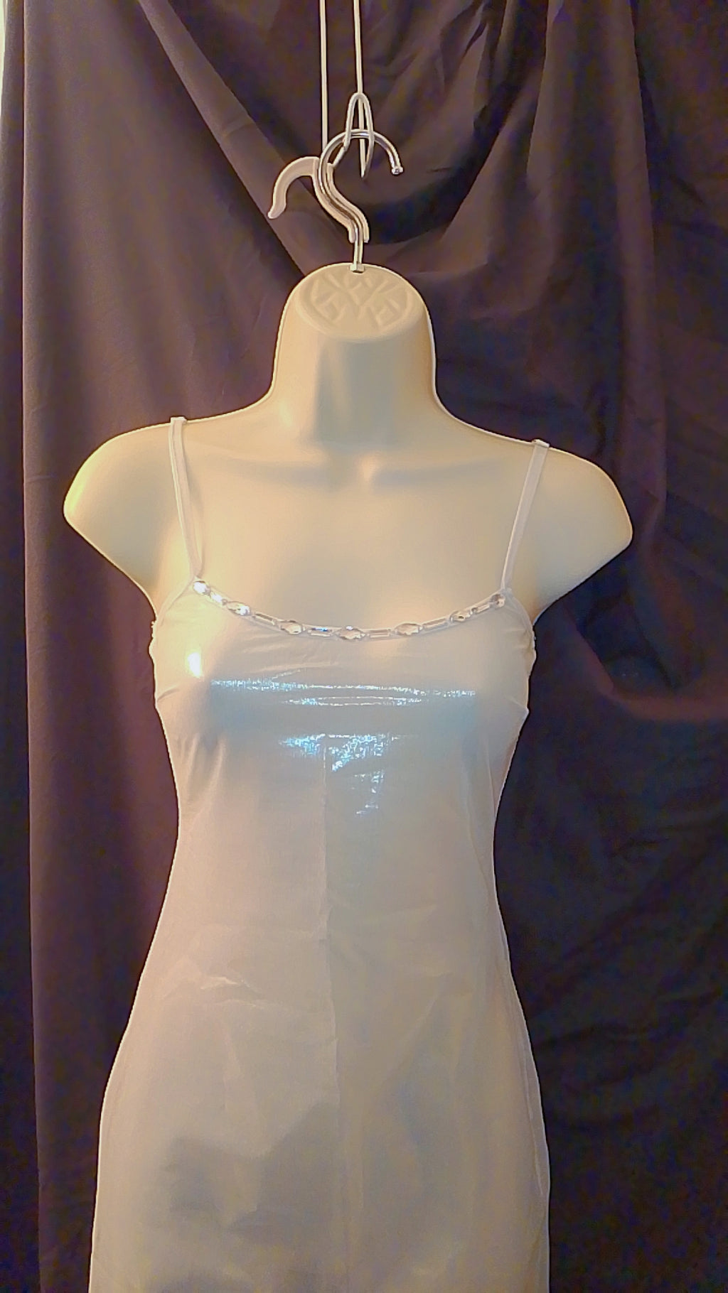 Chic & Trendy Translucent Neon Pearl Hologram Women's Tube Gown  