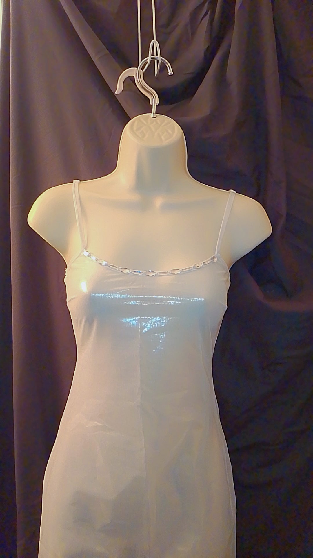 Chic & Trendy Translucent Neon Pearl Hologram Women's Tube Gown  