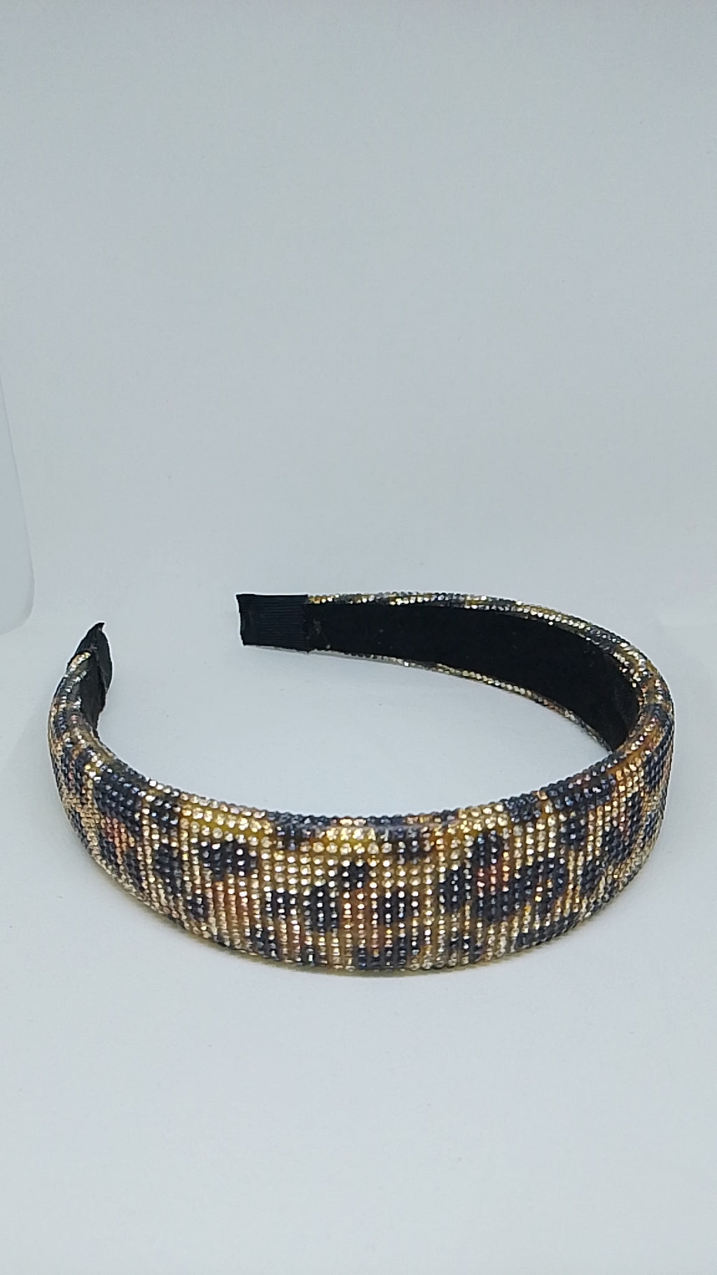 Shimmering Light Thick Padded Leopard Print Headband
