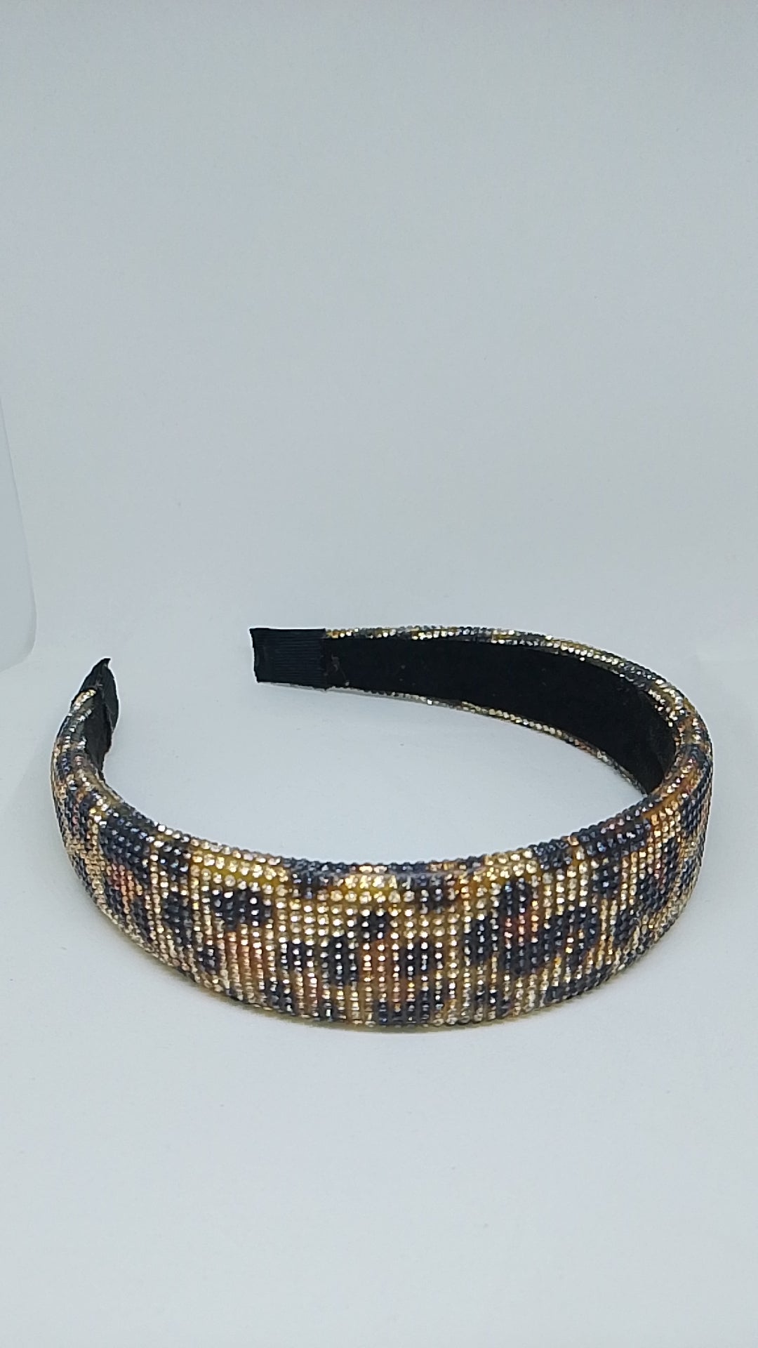 Shimmering Light Thick Padded Leopard Print Headband
