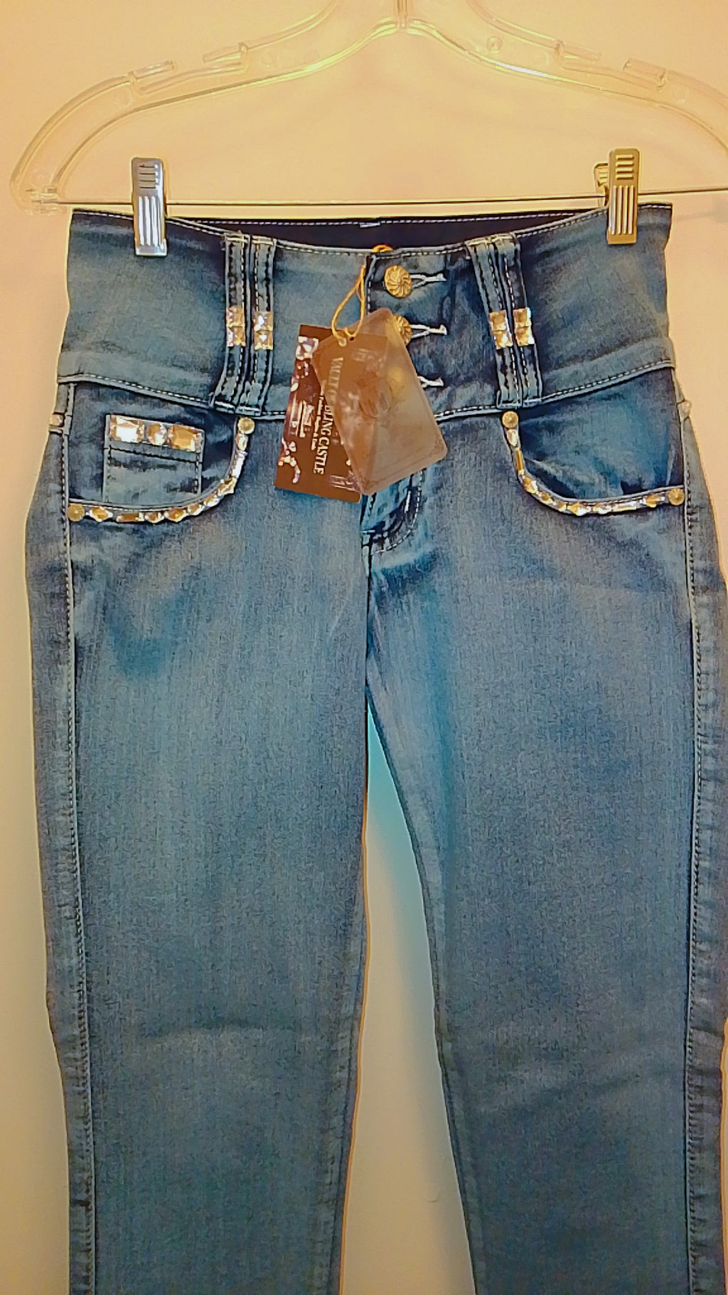 Blue Print Of The Art  Women's Aqua Blue Denim Jeans