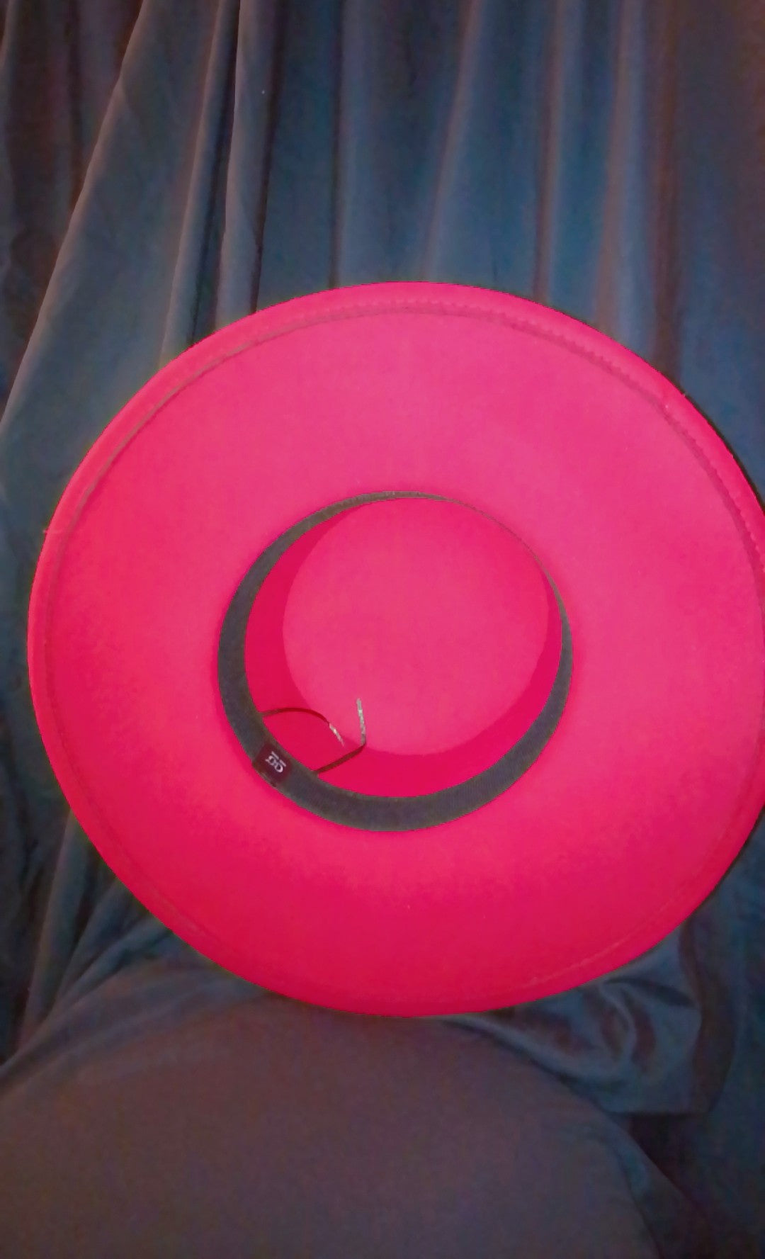 Dear Lovely Couture Black Band Wide Brim Red Hat
