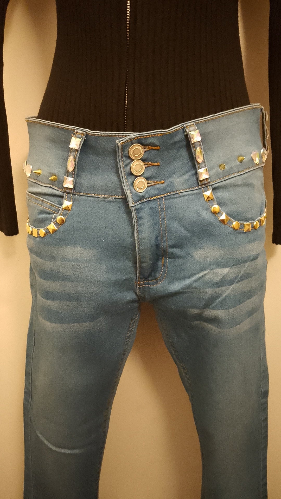 Pave Vesture Women's High Waist Medium Denim Jeans