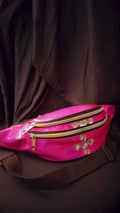 Strolling Gloss & Style Metallic Hologram Hot Pink Fanny Pack Waist Strap Pouch Bag