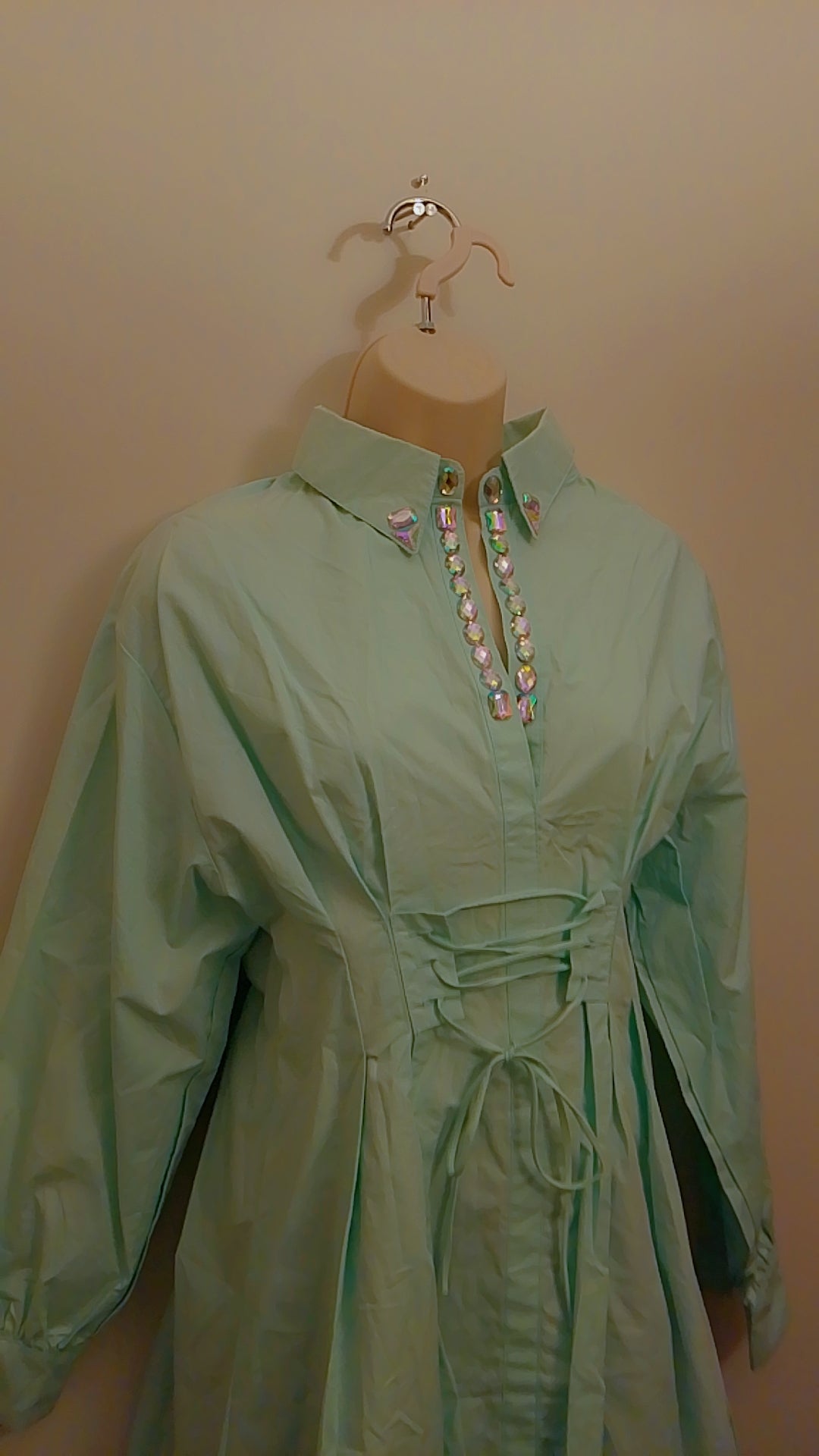 Pistachio Mint Green Caledon Pathway Blouse Dress