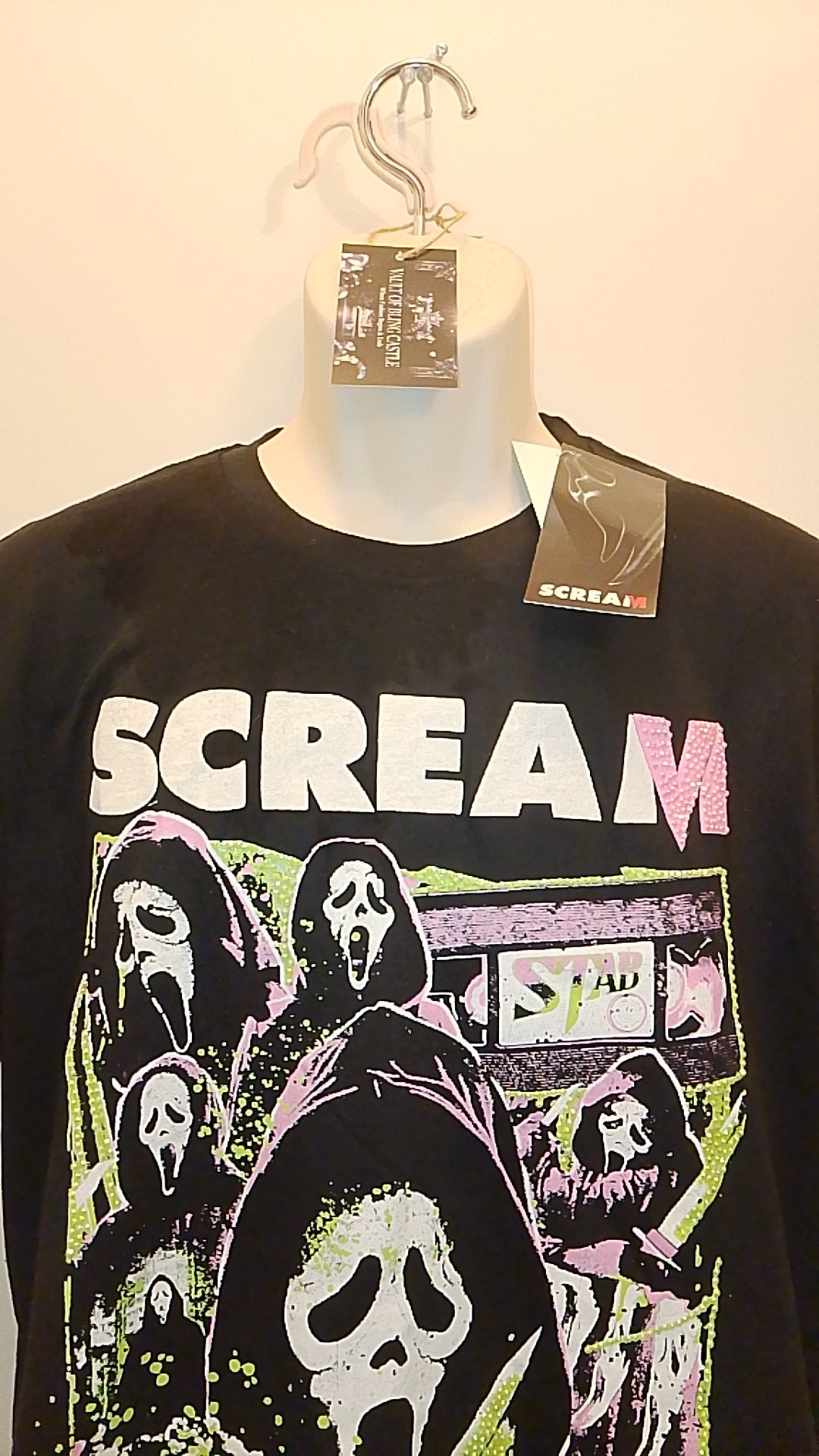 Horror Movie Men's Graphic Gem Embellished Tee Shirt
