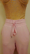 Blushing Meadow Pastel Pink Women's Drawstring Sweat Pants