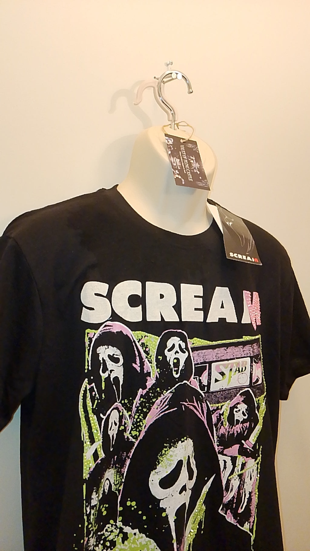 Horror Movie Men's Graphic Gem Embellished Tee Shirt