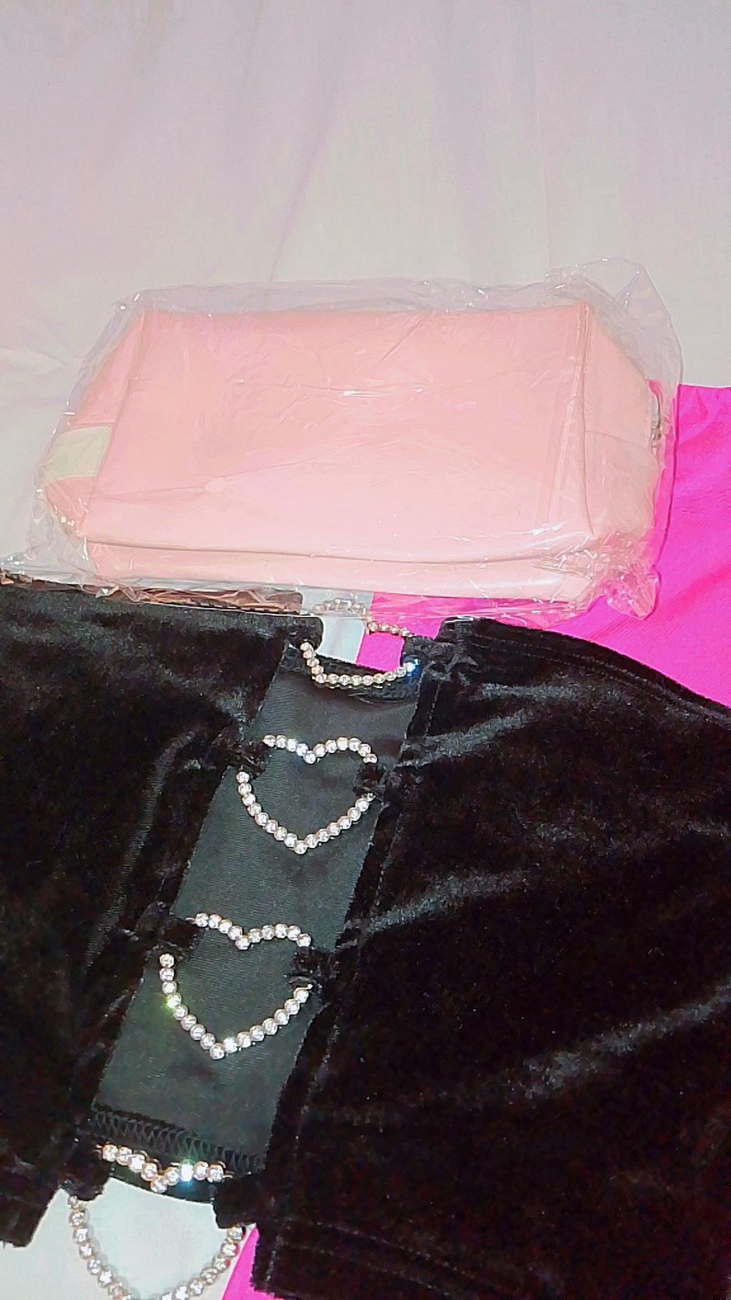 Go & Glow Bundle #505  - Women -  "Notes..." Book, Black Velvet Tube Top, Spandex Shorts