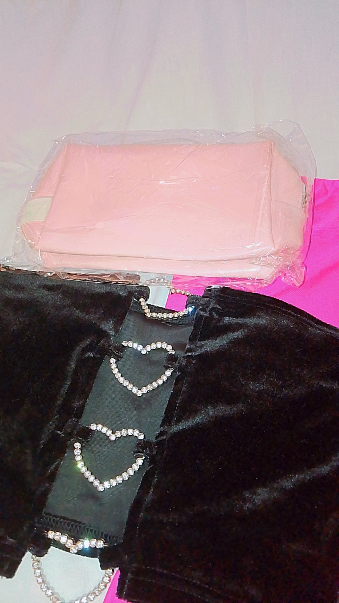 Go & Glow Bundle #505  - Women -  "Notes..." Book, Black Velvet Tube Top, Spandex Shorts