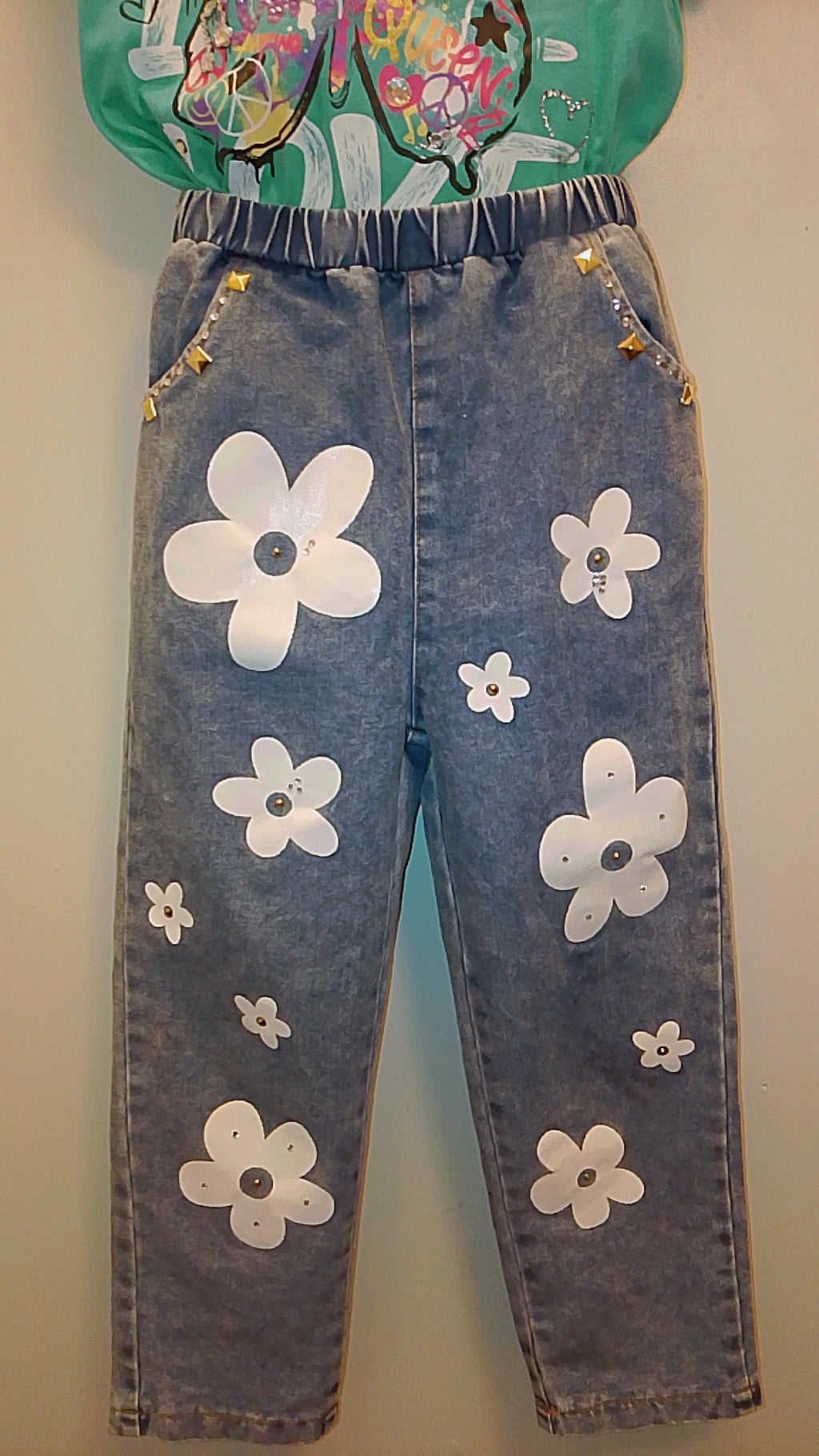 Sunshine Delicate Divine Graphics Girl's Denim Jeans