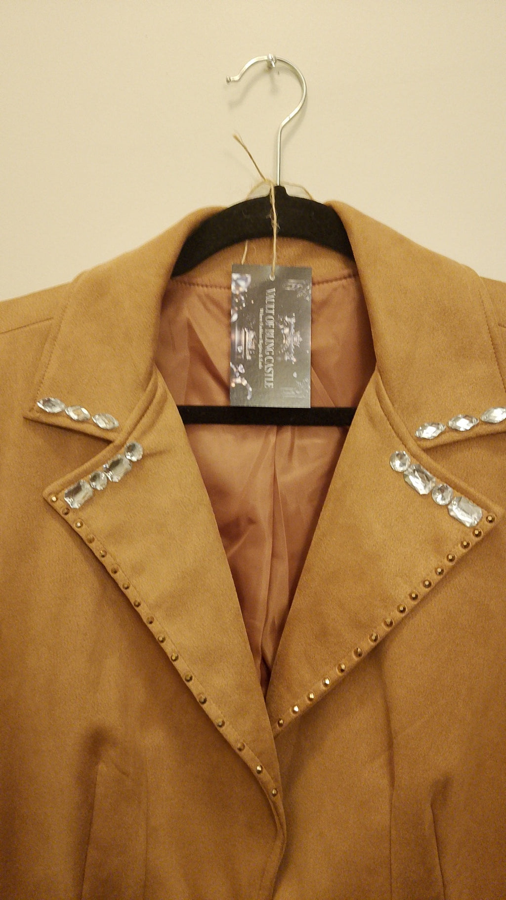Family Fortune Caramel  Soft Suede Women's Trench Coat