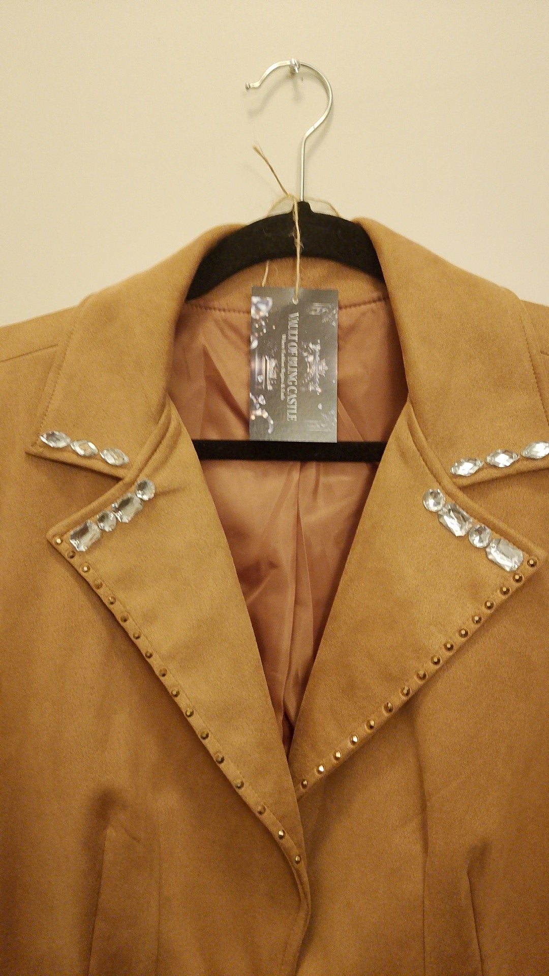 Family Fortune Caramel  Soft Suede Women's Trench Coat