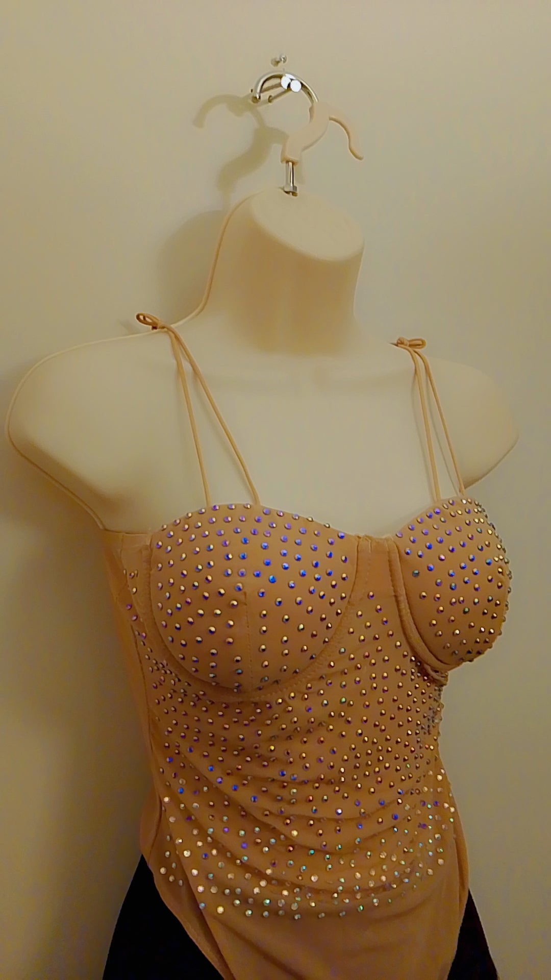 Nicety's Milky Way Corset Shoulder Straps Body Suit