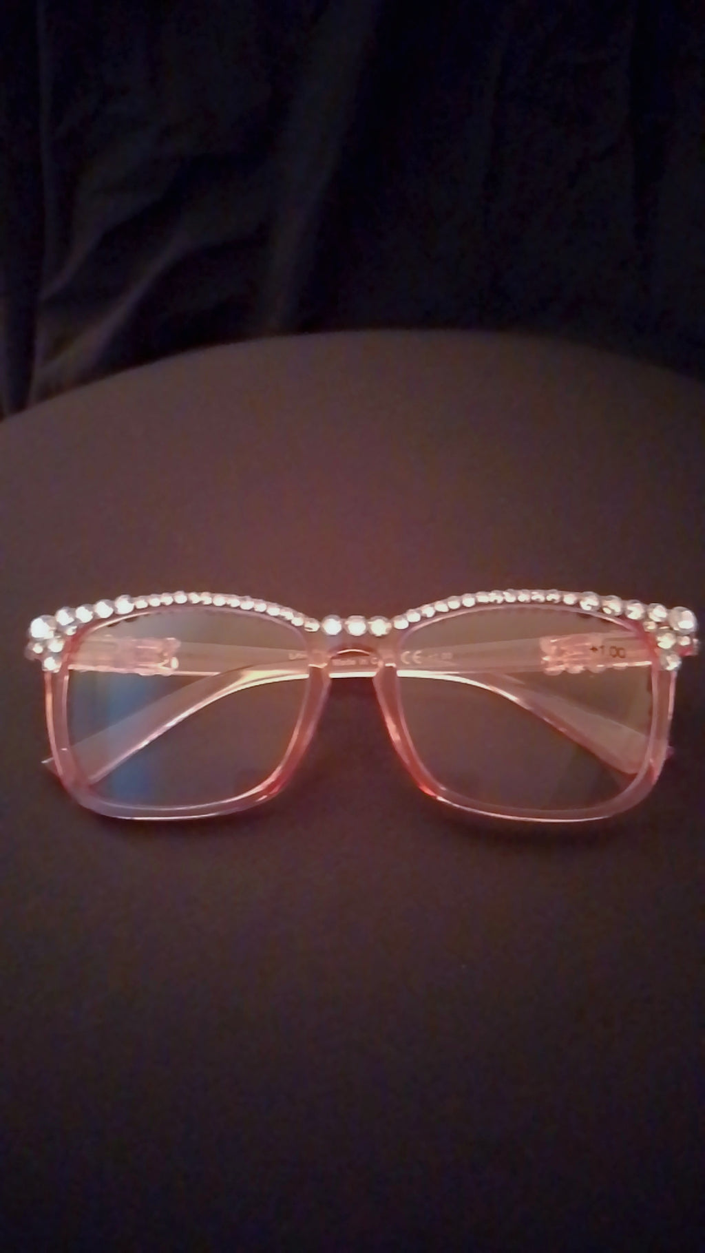 Dewy & Chic Shell Translucent Pink Frame Glasses