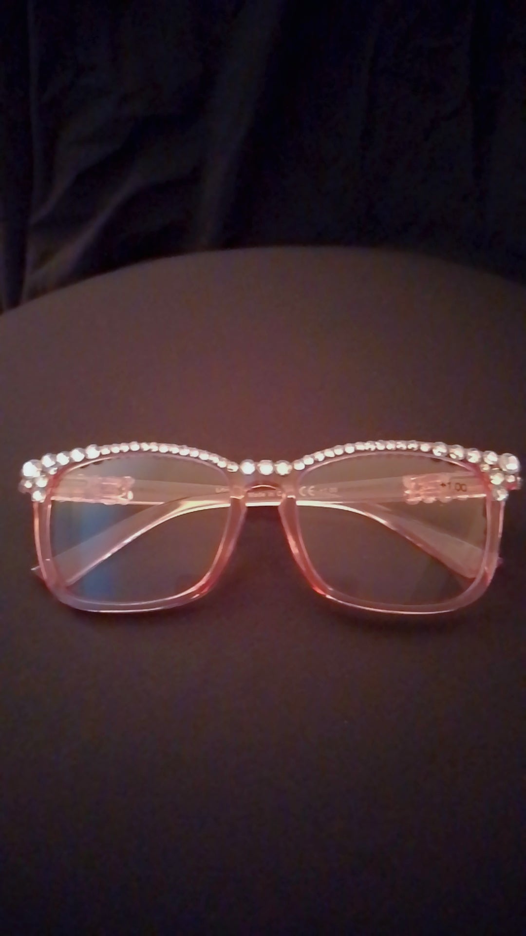 Dewy & Chic Shell Translucent Pink Frame Glasses