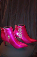 Fuchsia Candy Gloss Ankle Boots