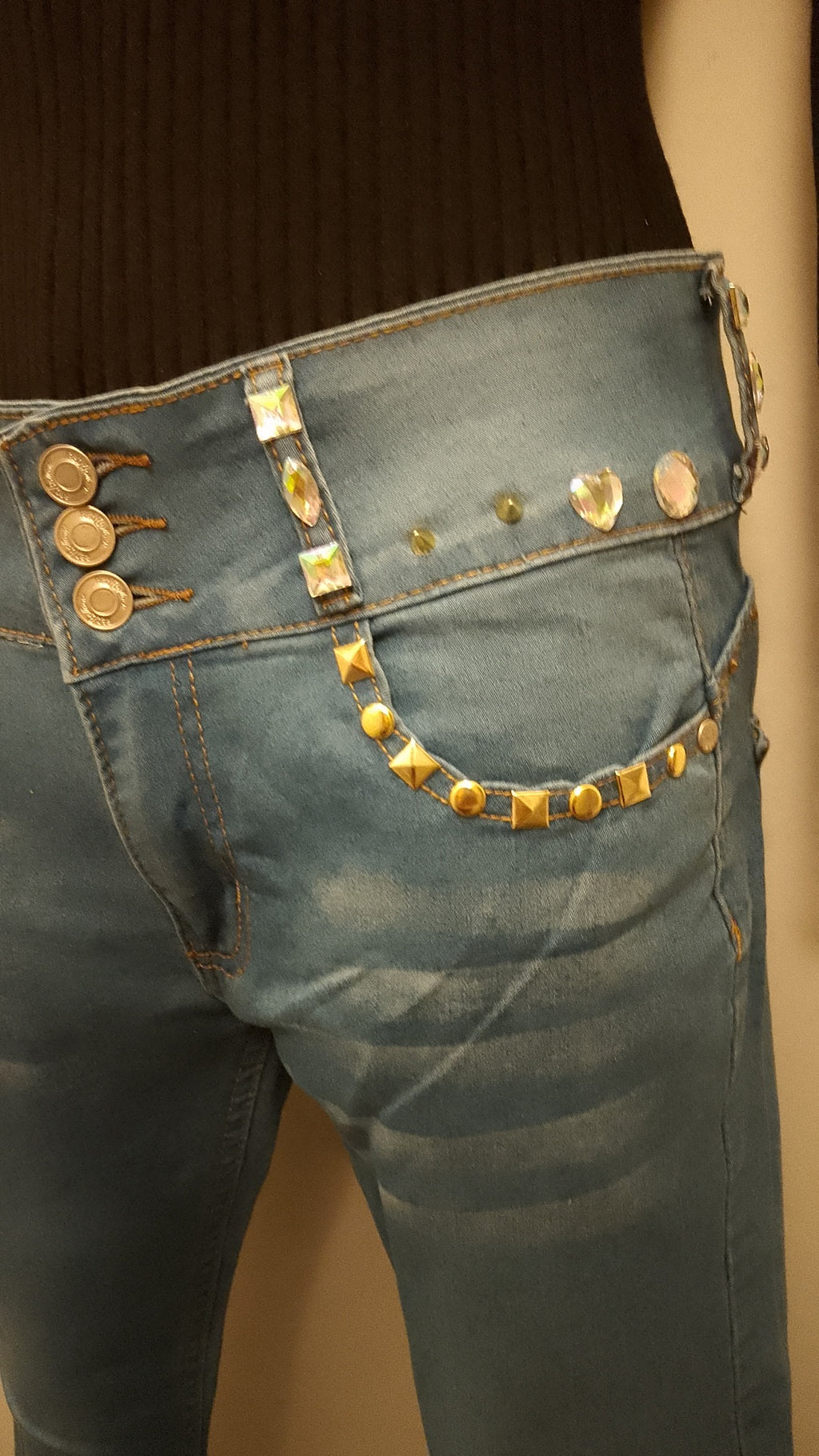 Pave Vesture Women's High Waist Medium Denim Jeans