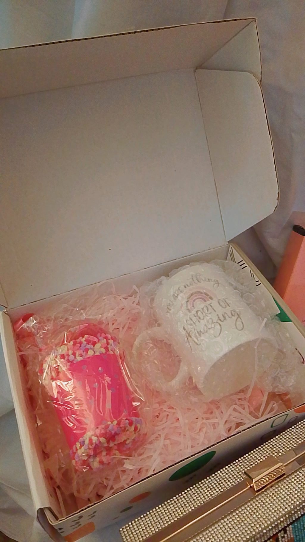 Go & Glow Bundles #506  - Women - Bling Card Clutch Bag, Attachable Cellphone Handle, Mug & Gift cup