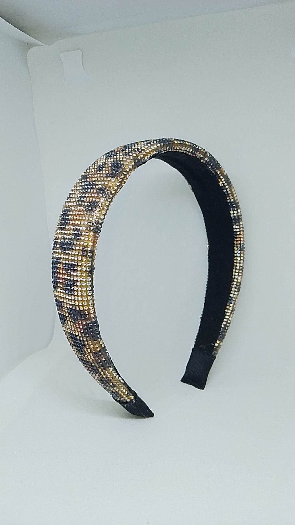 Shimmering Light Thick Padded Leopard Print Headband