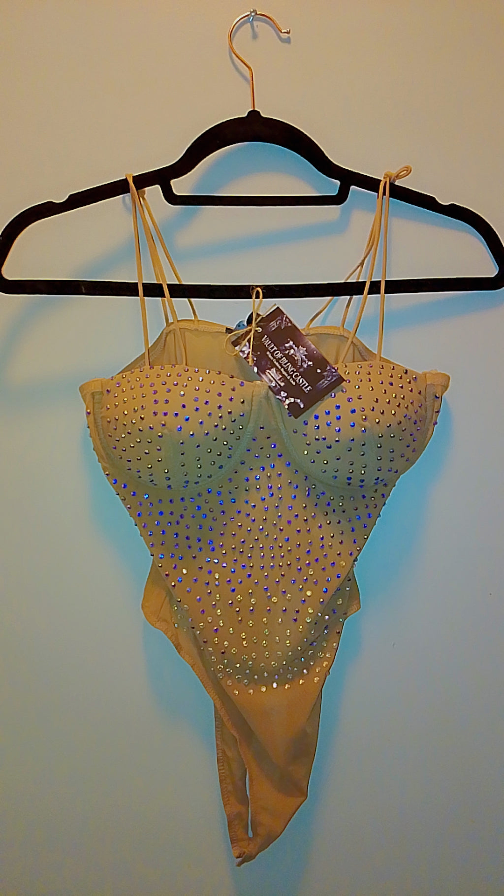 Nicety's Milky Way Corset Shoulder Straps Body Suit