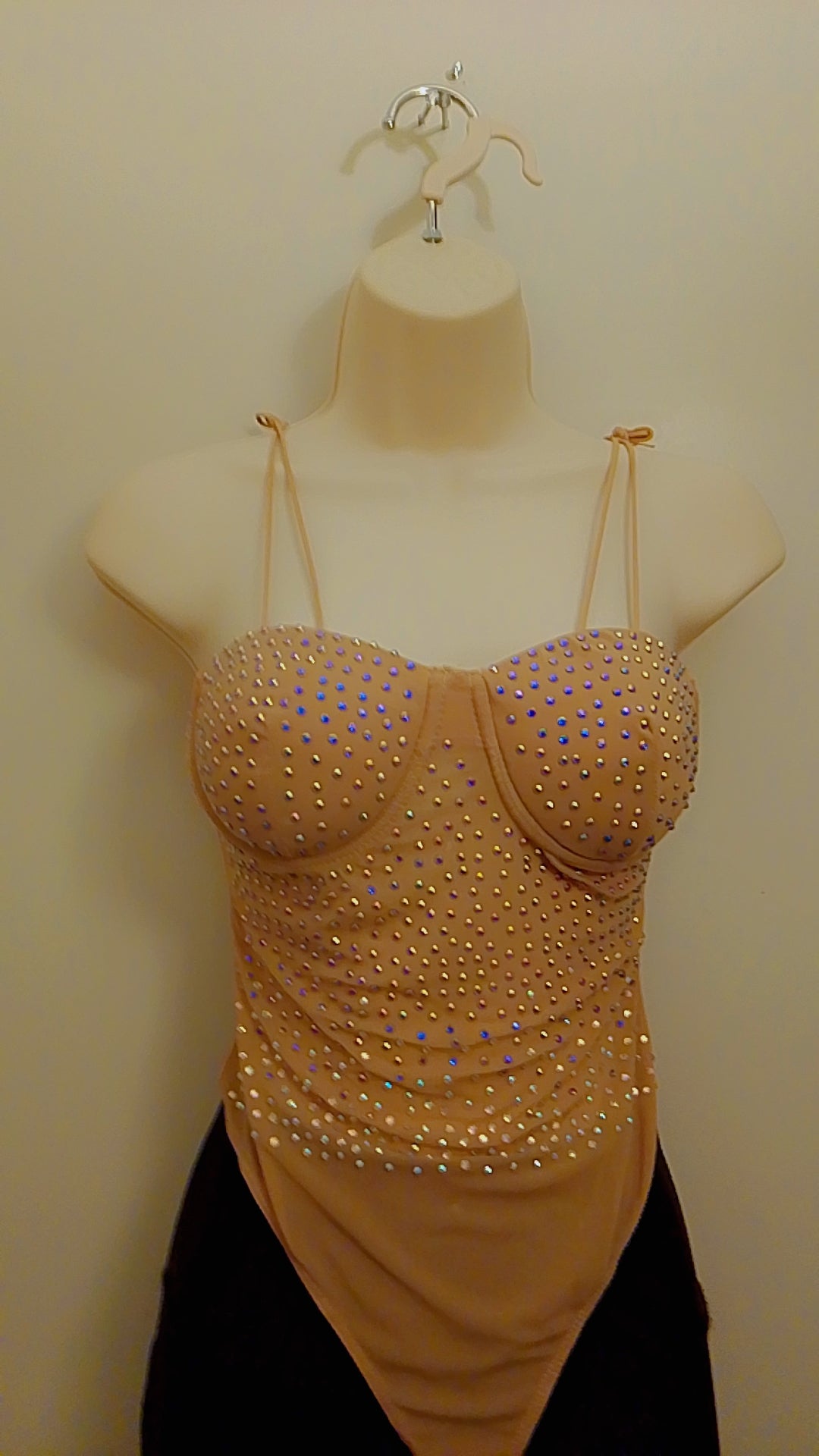 Nicety's Milky Way Corset Shoulder Straps Body Suit