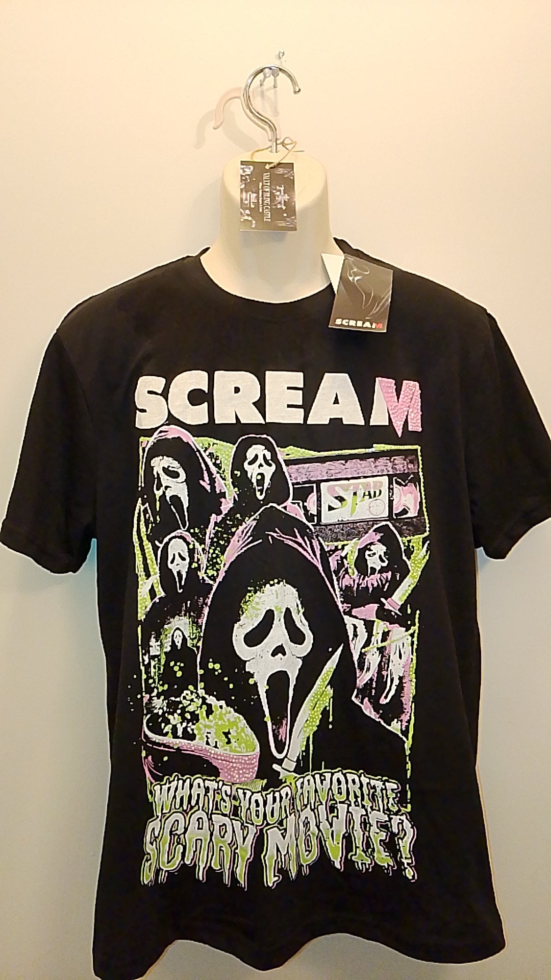 Horror Movie Men's Graphic Gem Embellished Tee Shirt