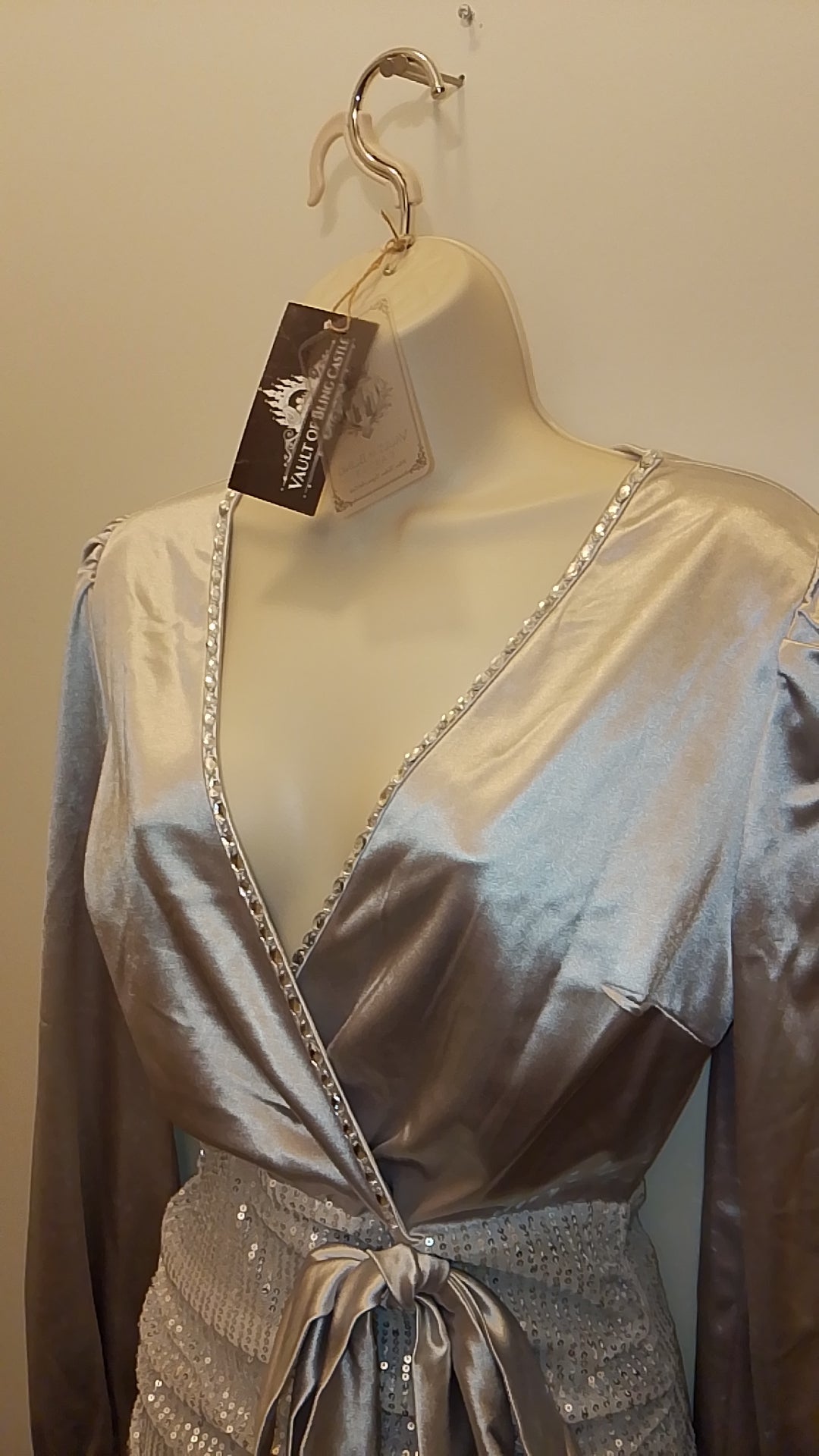 Platinum Girl Of Elegance Women's Silver Cocktail Sequin Dress
