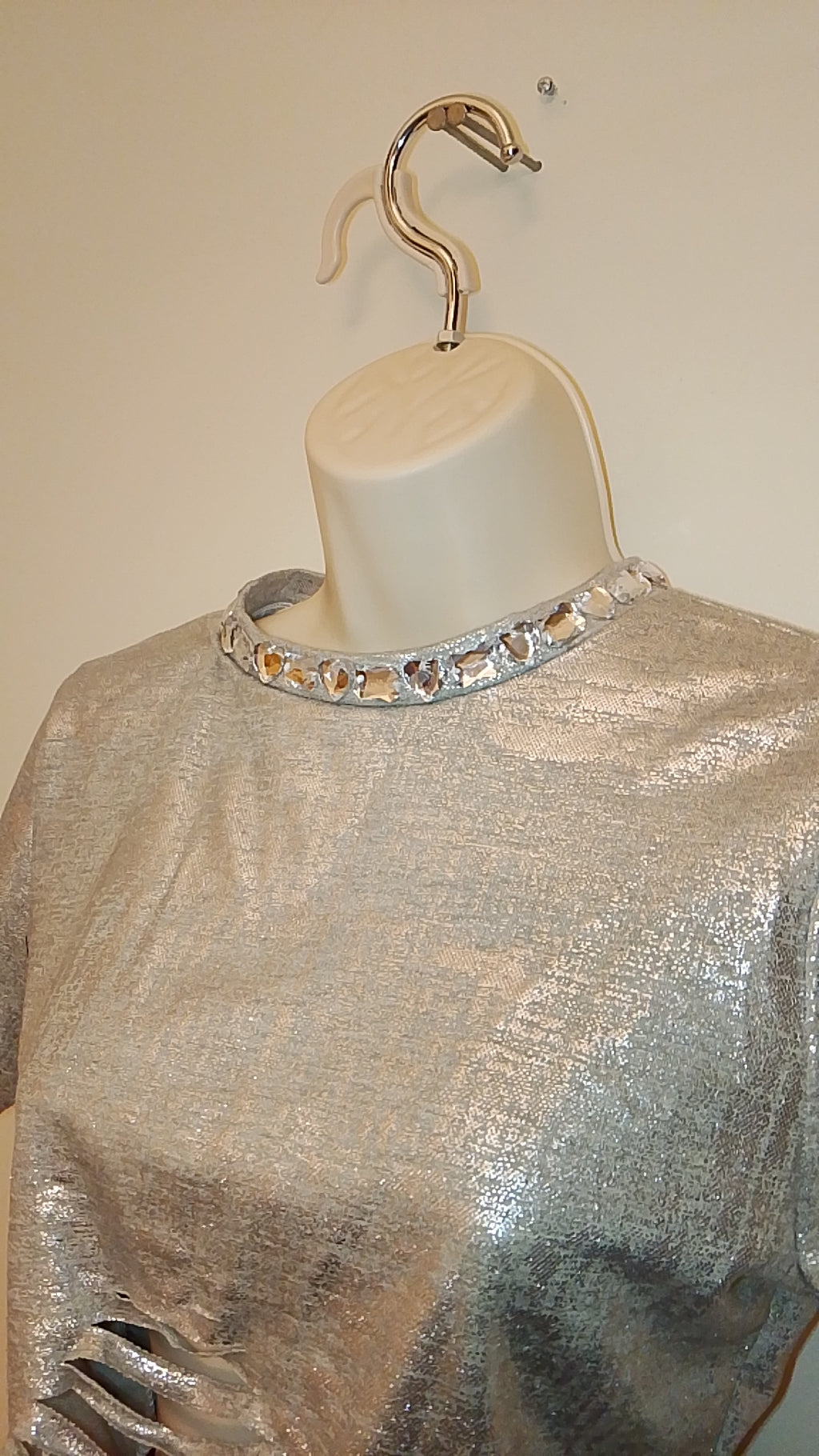 Chrome Aura Razzle Dazzle Crop Top