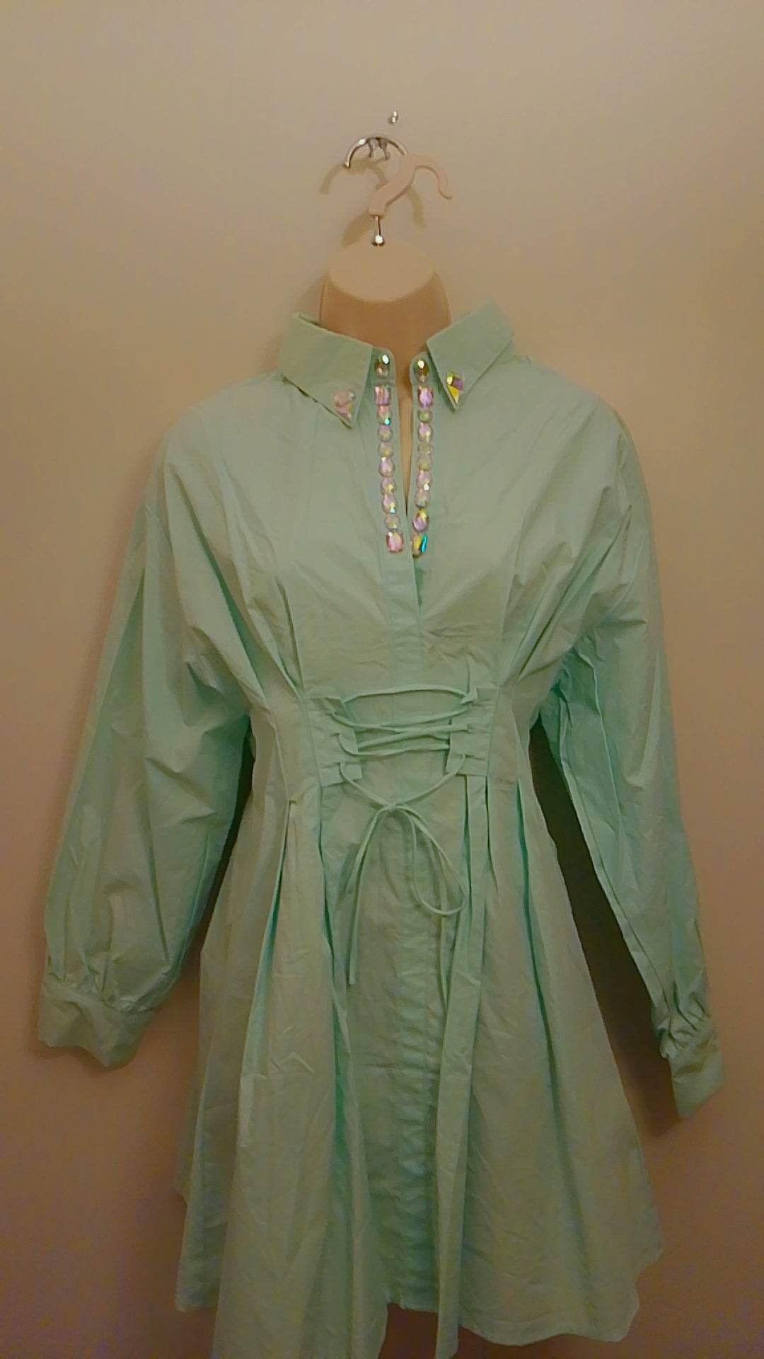Pistachio Mint Green Caledon Pathway Blouse Dress