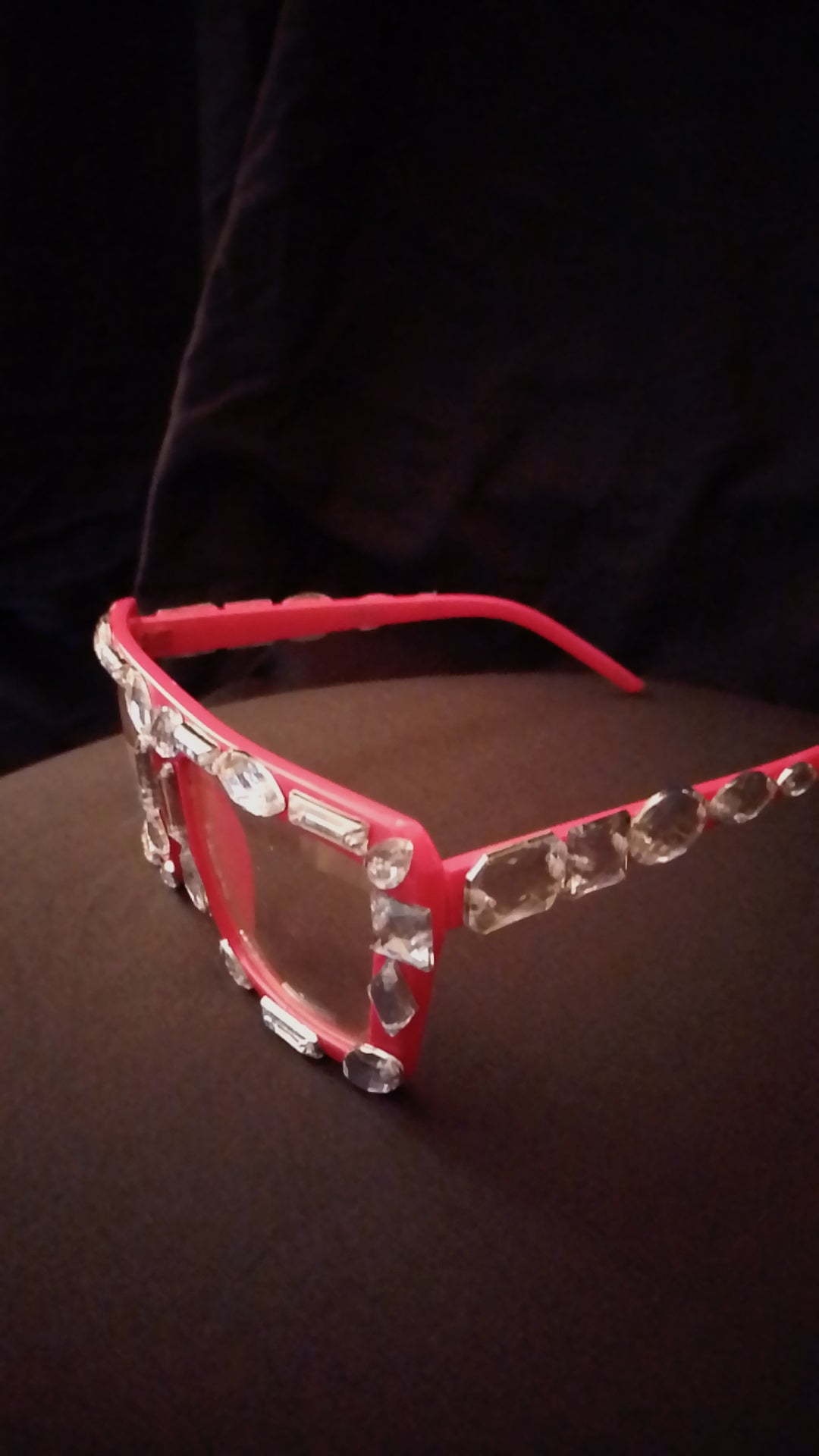 Living Out Loud Dusty Rose Glasses Silver Rhinestones