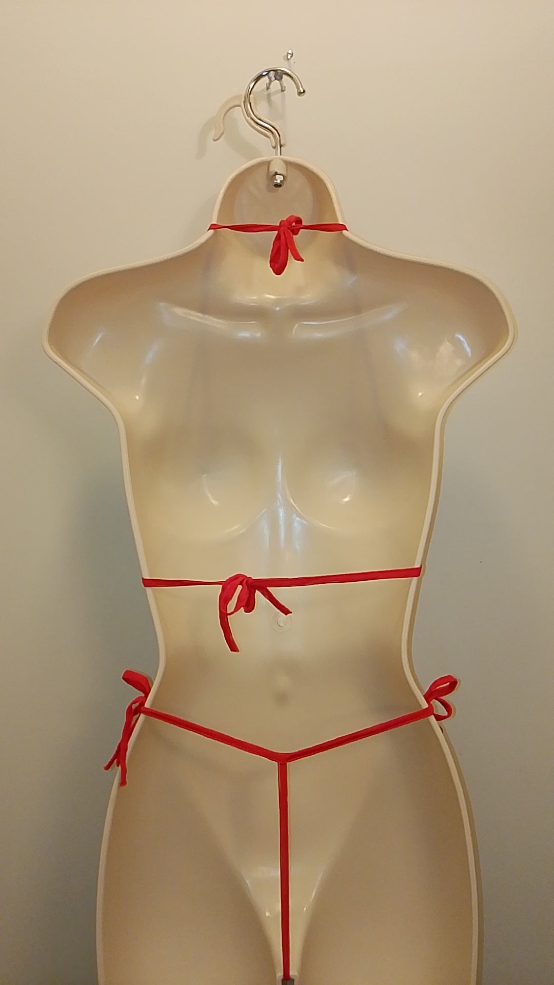Red Passion Night Cap Women's Studded String Top & Bottom Lingerie