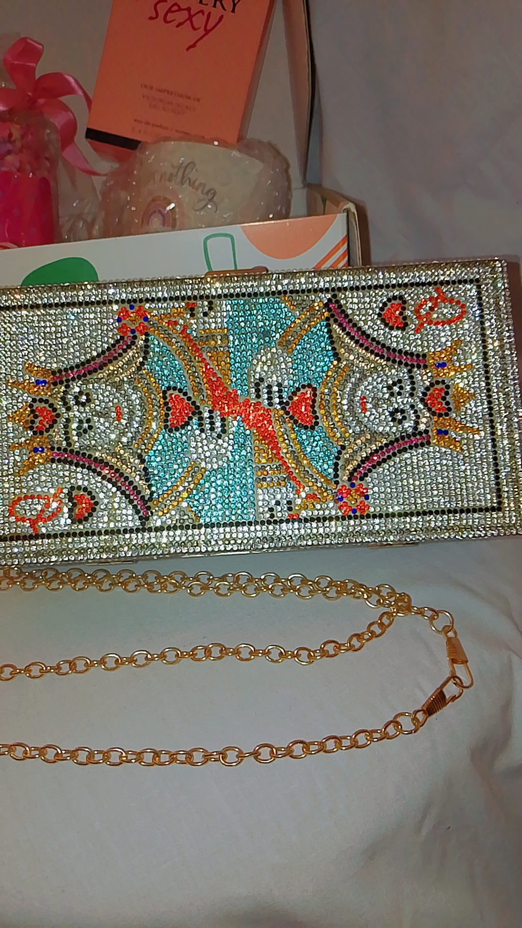 Go & Glow Bundles #506  - Women - Bling Card Clutch Bag, Attachable Cellphone Handle, Mug & Gift cup