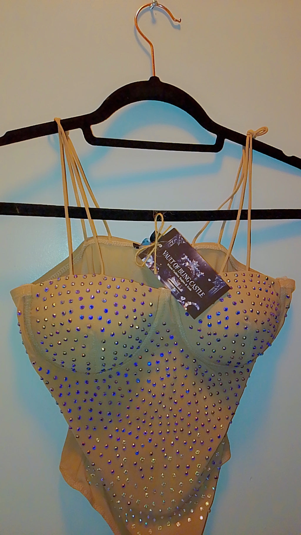 Nicety's Milky Way Corset Shoulder Straps Body Suit
