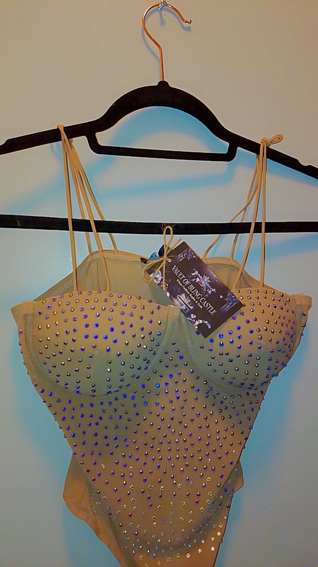 Nicety's Milky Way Corset Shoulder Straps Body Suit