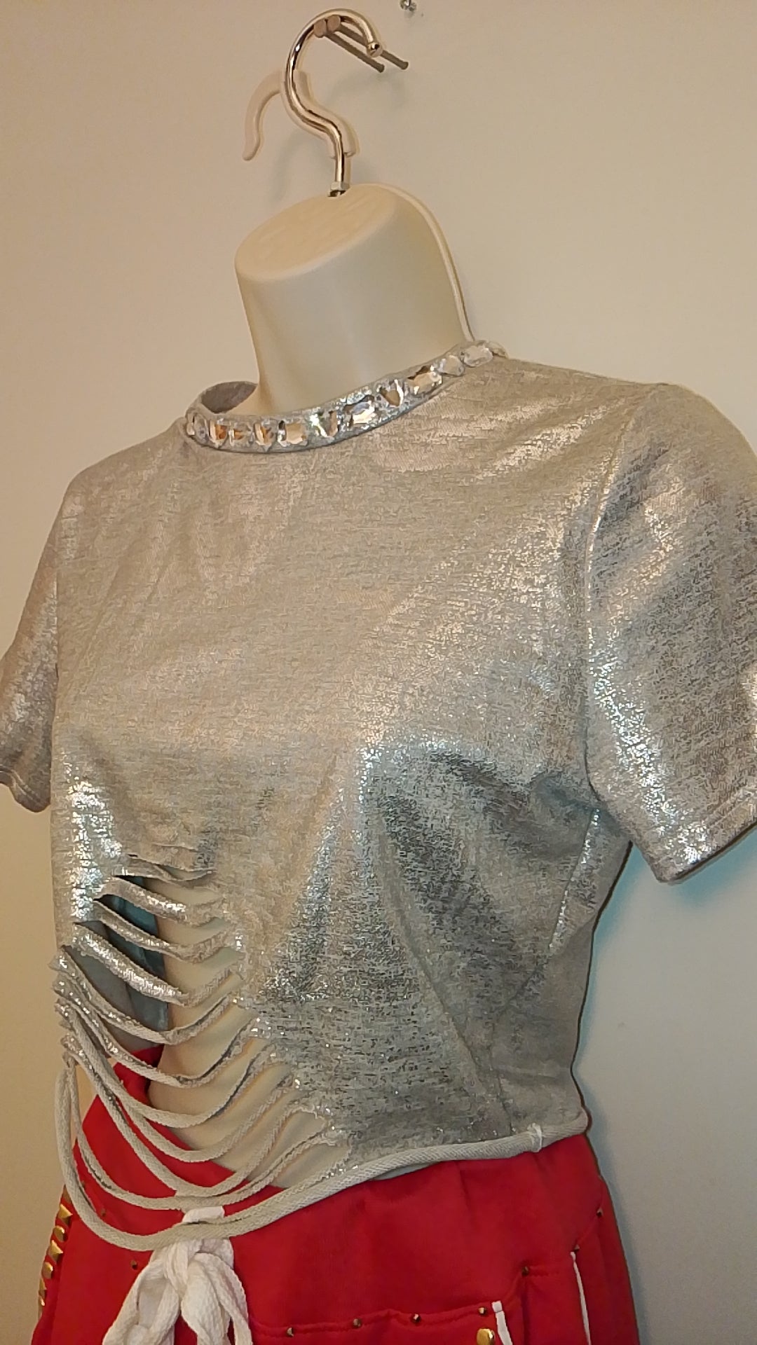 Chrome Aura Razzle Dazzle Crop Top