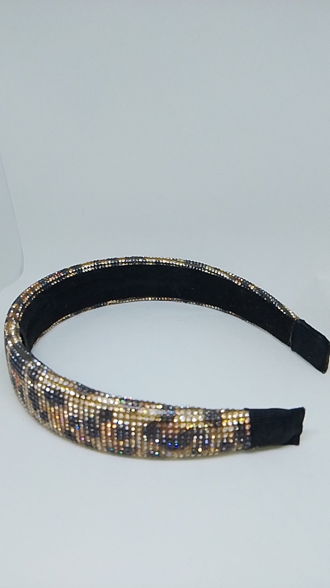 Shimmering Light Thick Padded Leopard Print Headband