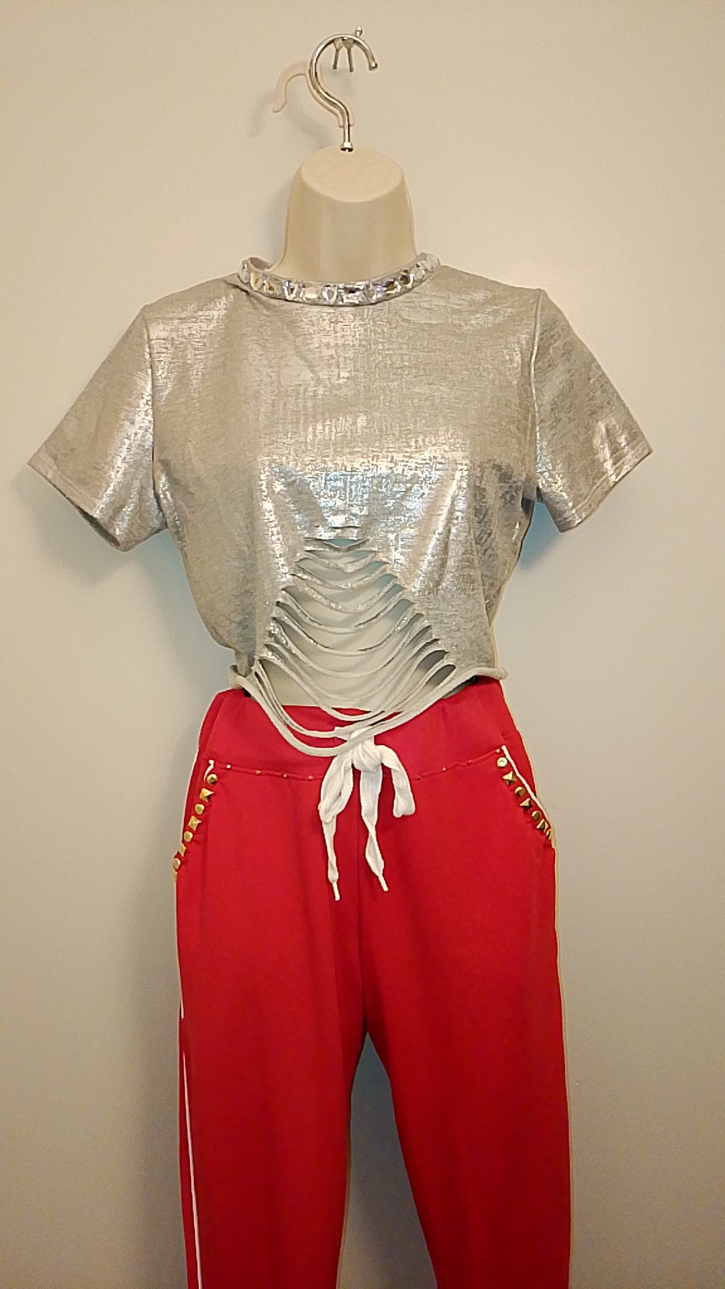 Chrome Aura Razzle Dazzle Crop Top