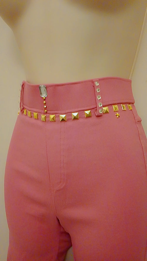 Ambiance Dinner Apricot Sleek Dress Pants