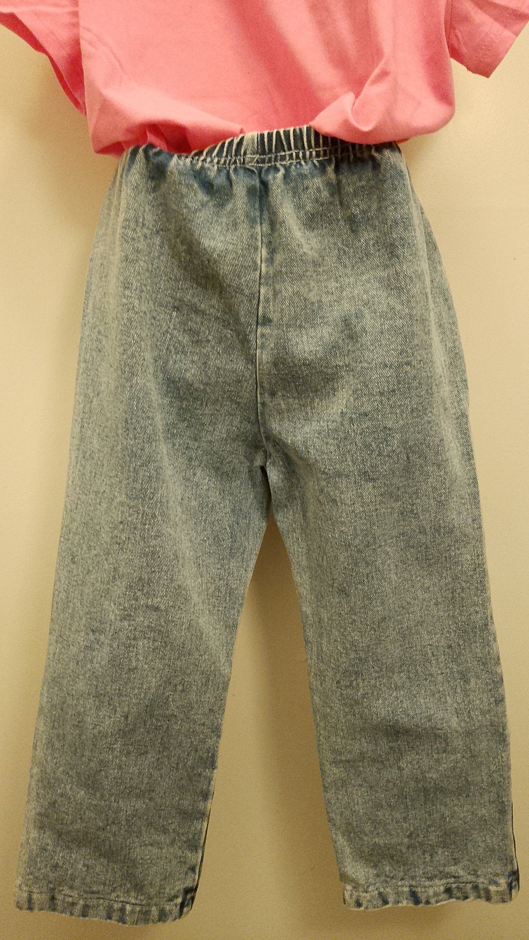 Diamonds & Bows Girl's Blue Denim Acid Wash Jeans