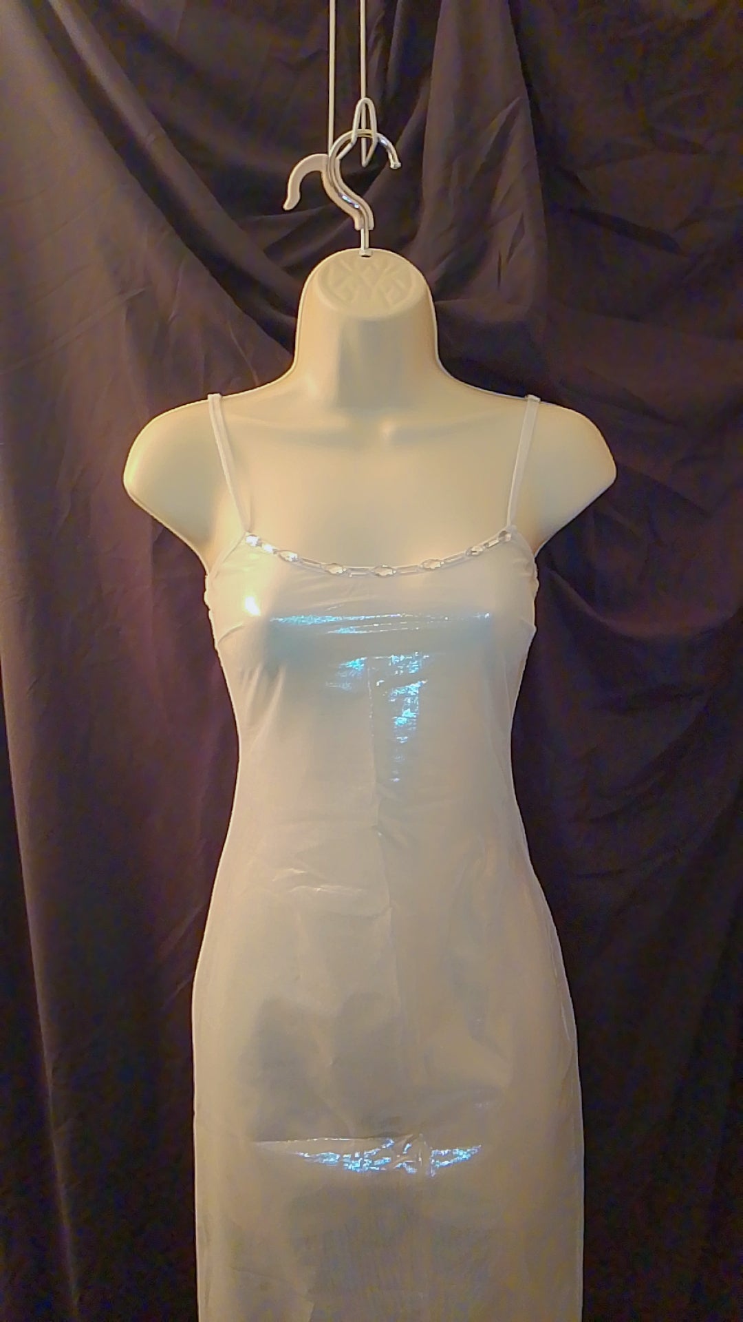 Chic & Trendy Translucent Neon Pearl Hologram Women's Tube Gown  