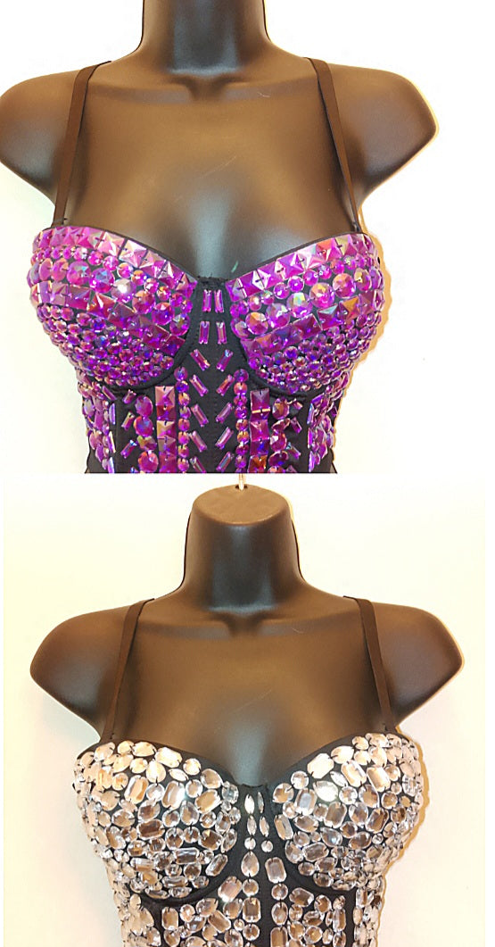 Dance The Night Bedazzled Women's Corset Tops