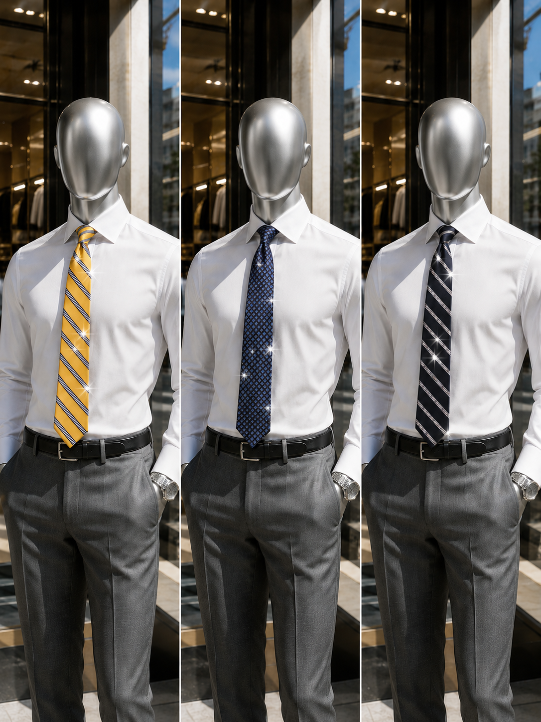 Main Office Syndicate Timber Knot Neck Ties W/ Hint Of Sparkling Gems