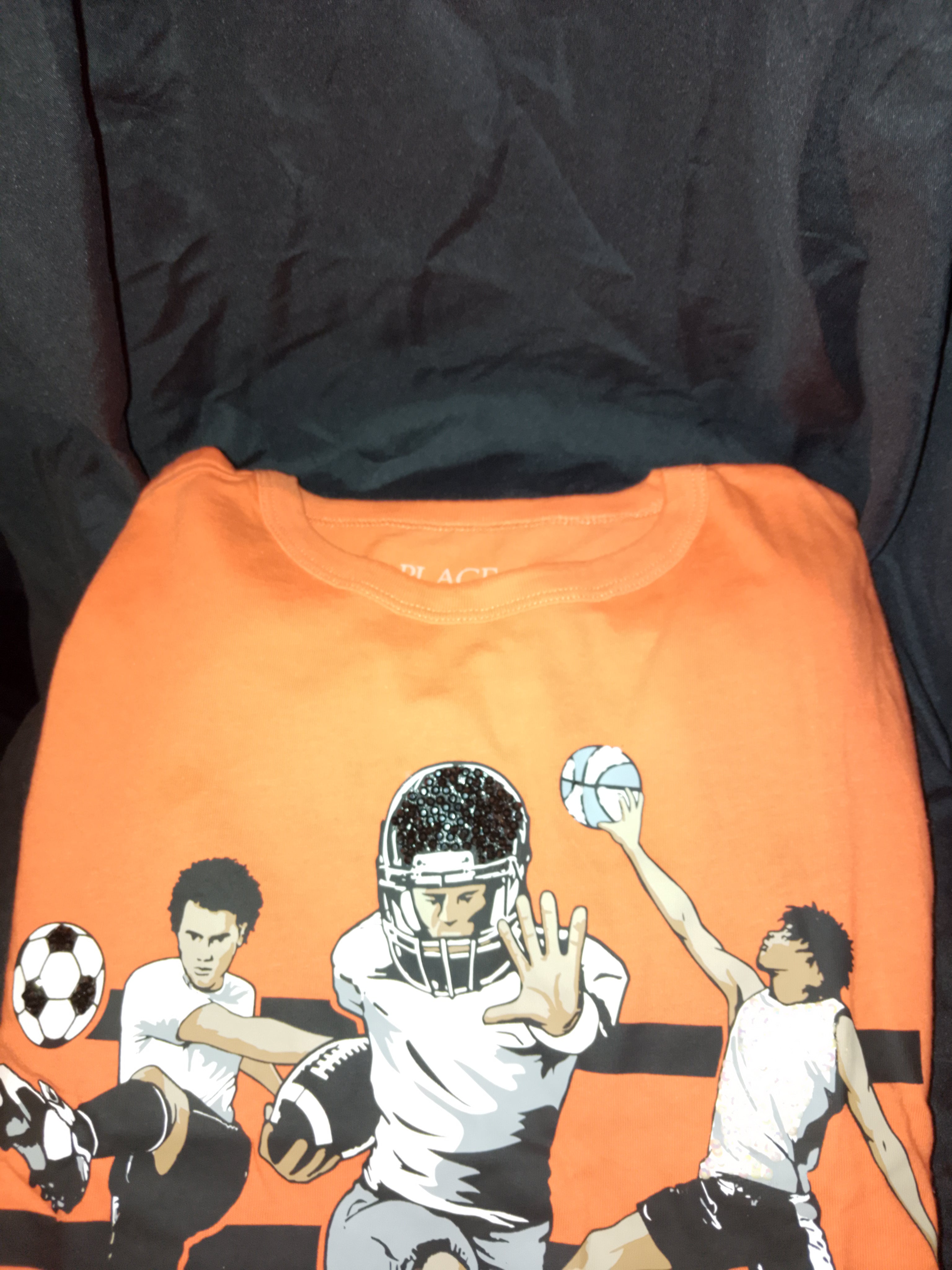 End Zone Touch Down Flame Boy's Short Sleeve T - Shirt - Style 121