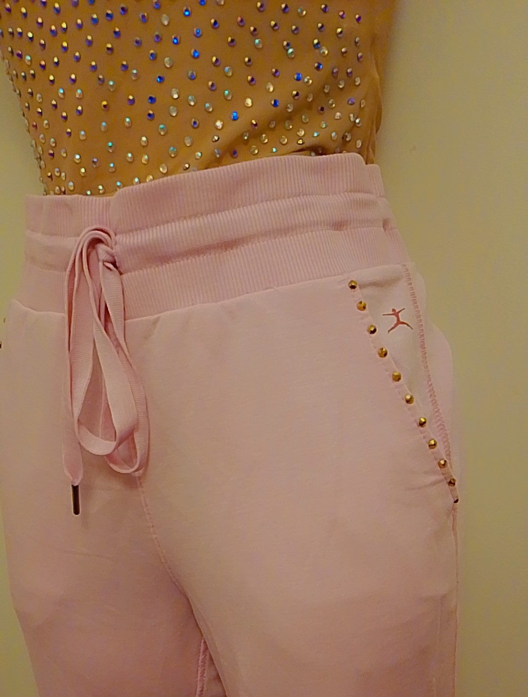 Blushing Meadow Pastel Pink Women's Drawstring Sweat Pants