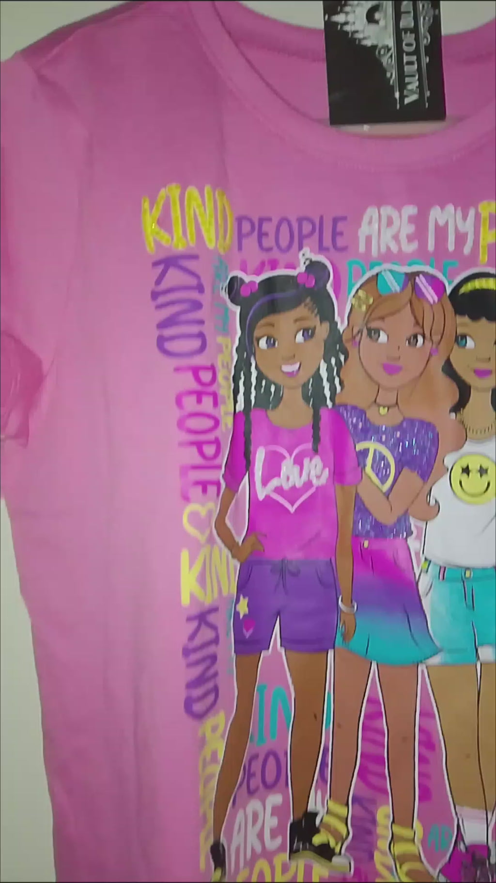 Lovely Girl's Tee - Shirt Short Sleeve With Gems Design - Style 121