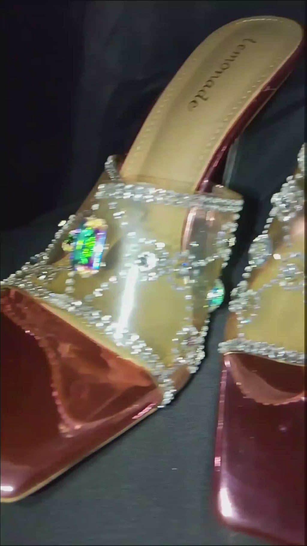 Cinderella's Slipper Pink Metallic Stiletto Heel Pumps