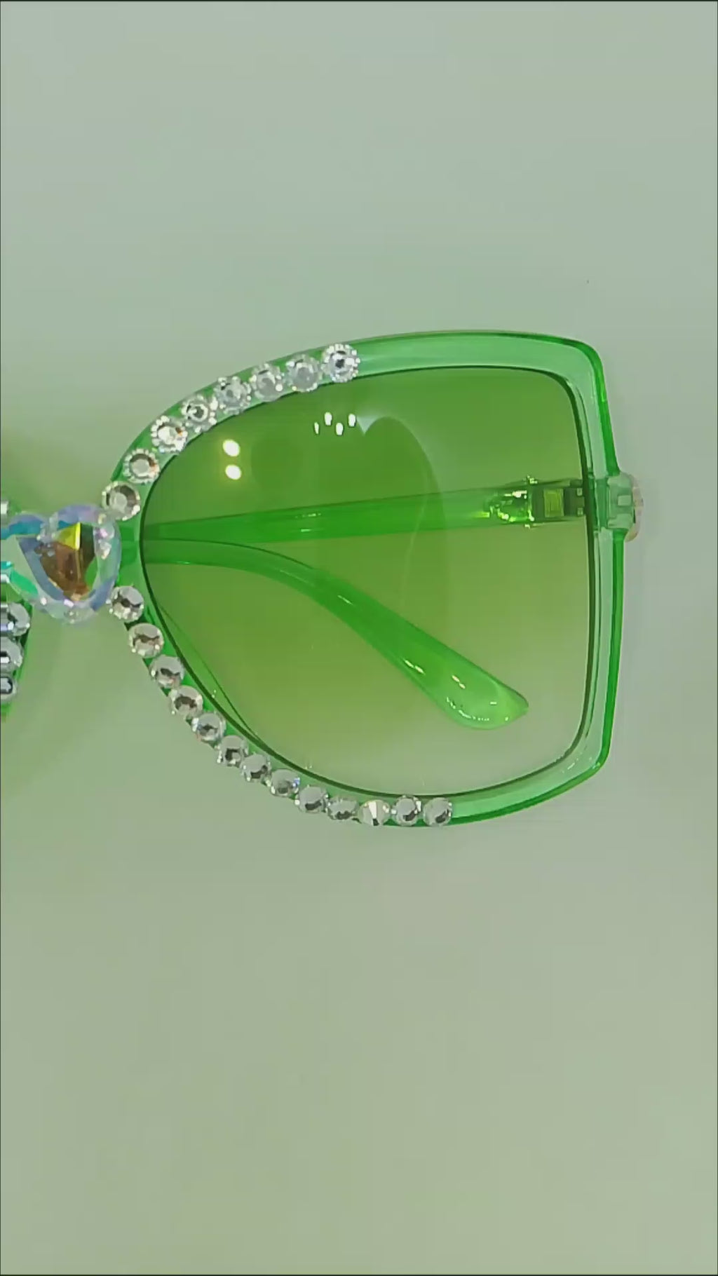 T - Dream Green Star Magic Translucent Frame Glasses